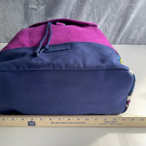 Vera Bradley Backpack African‎ Violet Canvas Pink Purple Floral Back Large 17\
